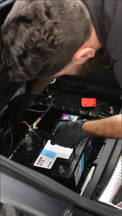 Genuine EXIDE AGM battery installation in Qatar