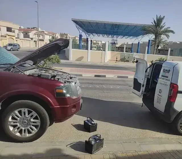 Mobile battery swap service van in Qatar